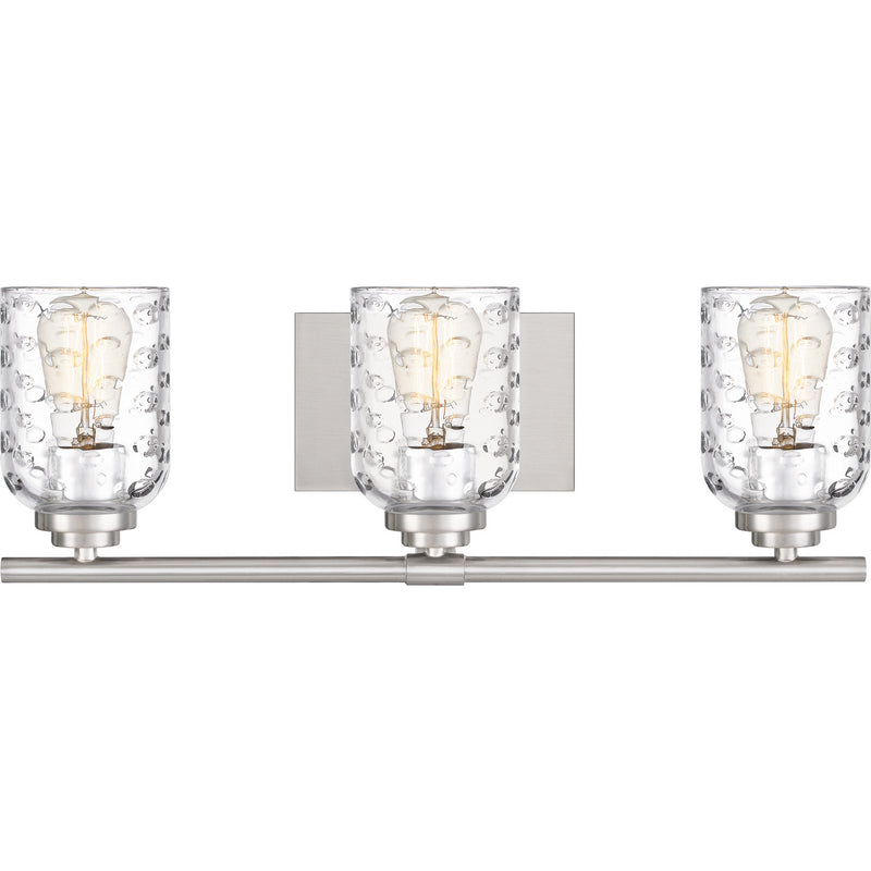 Quoizel CRI8603BN Three Light Bath Fixture, Brushed Nickel Finish - LightingWellCo