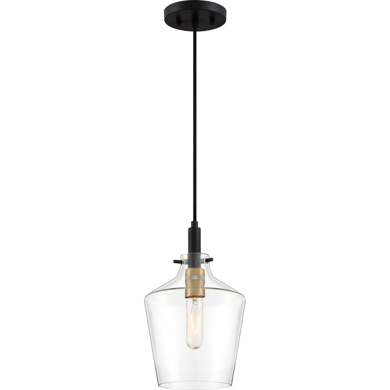 Quoizel JUN1508EK One Light Mini Pendant, Earth Black Finish - LightingWellCo