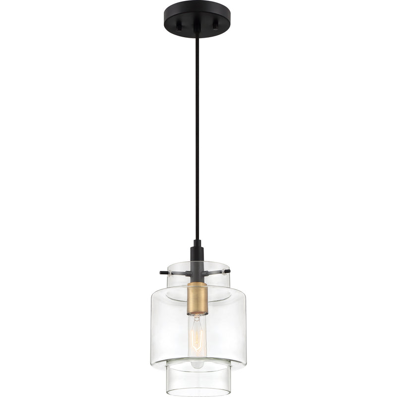 Quoizel NAO1507EK One Light Mini Pendant, Earth Black Finish - LightingWellCo