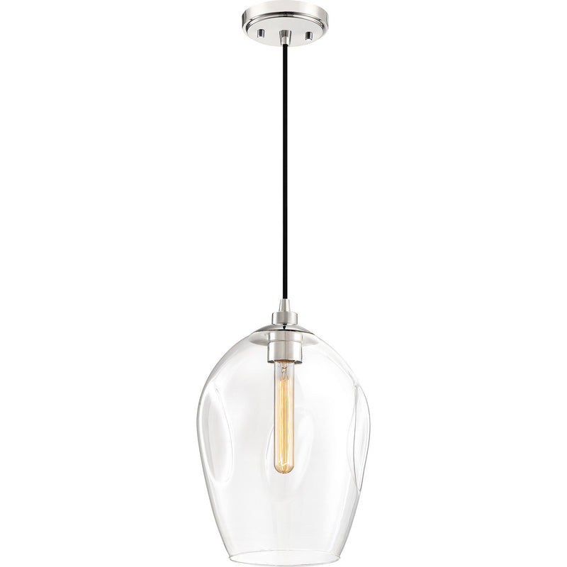 Quoizel NGA1510PK One Light Mini Pendant, Polished Nickel Finish - LightingWellCo