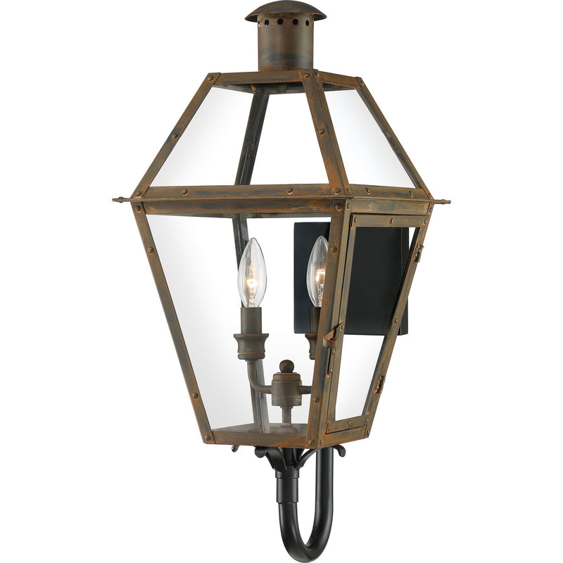 Quoizel RO8311IZ Two Light Outdoor Wall Lantern, Industrial Bronze Finish - LightingWellCo