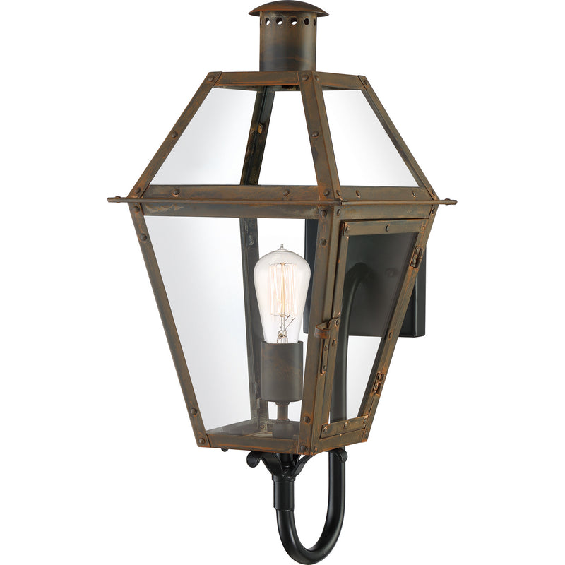 Quoizel RO8410IZ One Light Outdoor Wall Lantern, Industrial Bronze Finish - LightingWellCo