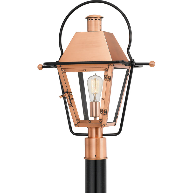 Quoizel RO9018AC One Light Outdoor Post Mount, Aged Copper Finish - LightingWellCo