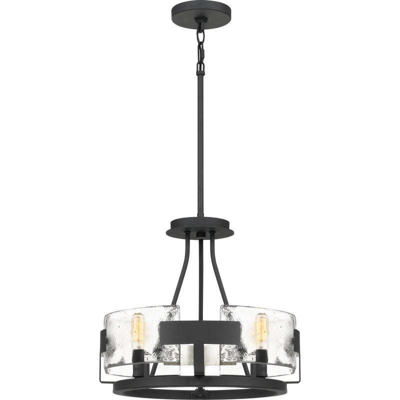 Quoizel STM1716BA Four Light Semi-Flush Mount, Royal Ebony Finish - LightingWellCo