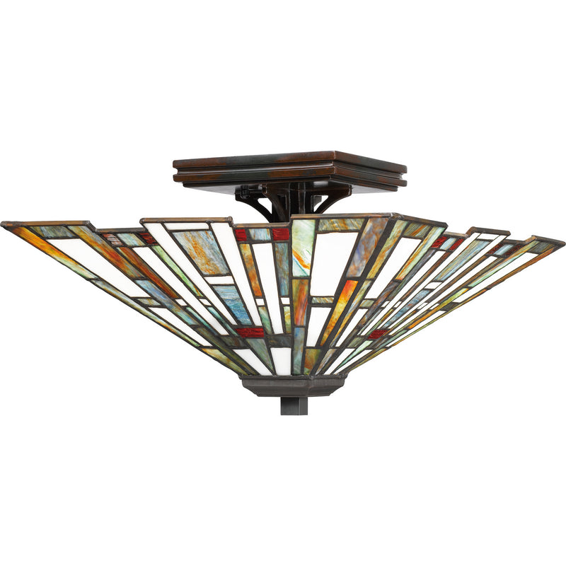 Quoizel TFMK1714VA Two Light Flush Mount, Valiant Bronze Finish - LightingWellCo