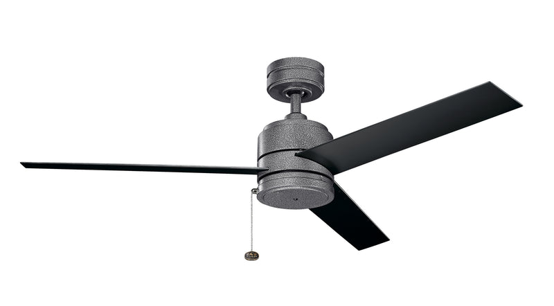 Kichler 339629WSP 52``Ceiling Fan, Weathered Steel Powder Coat Finish - LightingWellCo