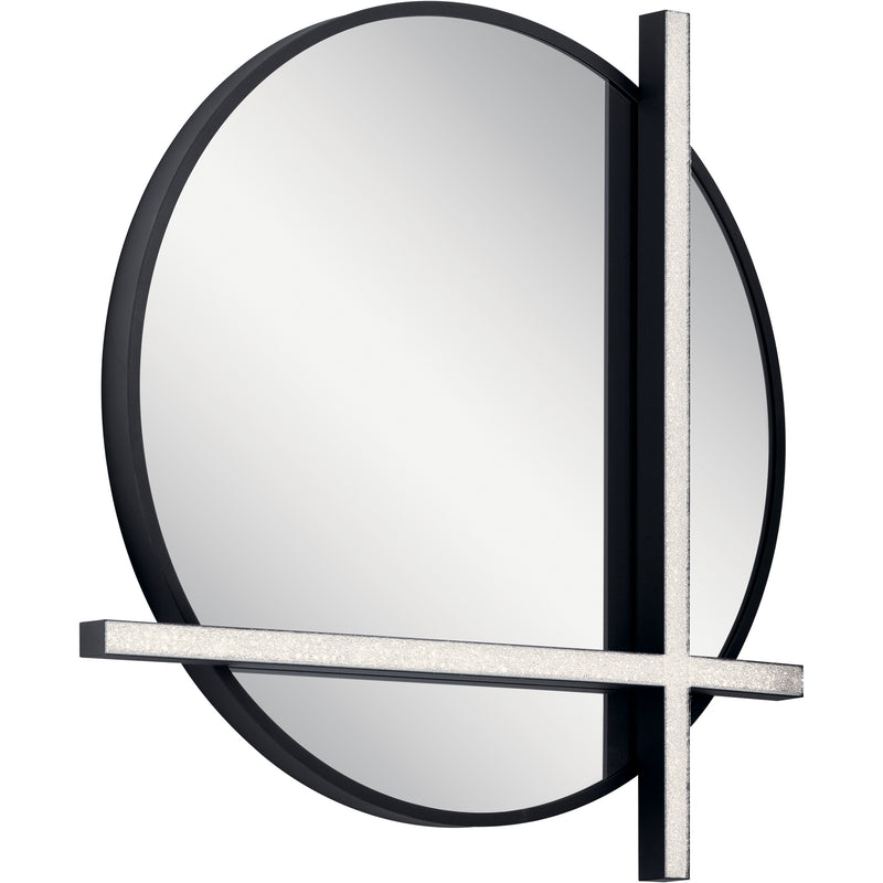 Kichler 84163 LED Mirror, Matte Black Finish - LightingWellCo