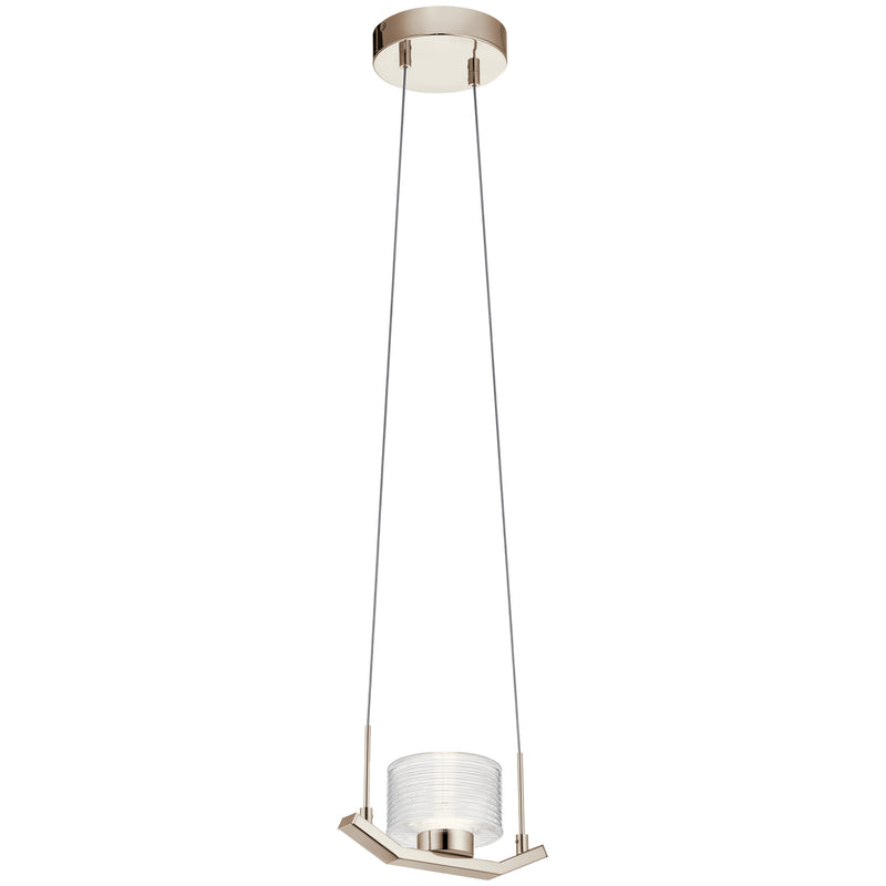 Kichler 44348PNLED LED Mini Pendant, Polished Nickel Finish - LightingWellCo
