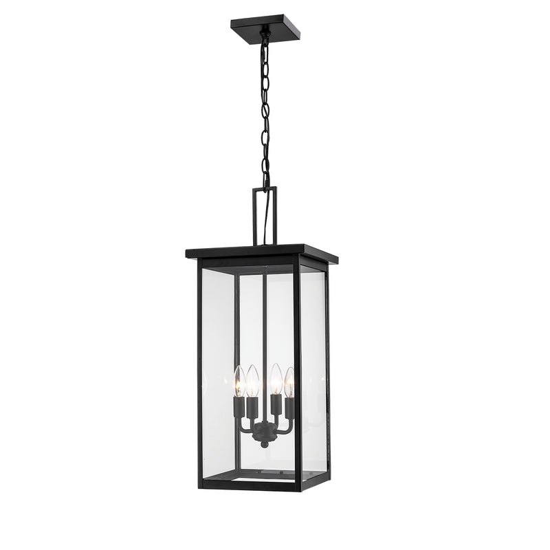Millennium 2605-PBK Four Light Outdoor Hanging Lantern, Powder Coat Black Finish - LightingWellCo