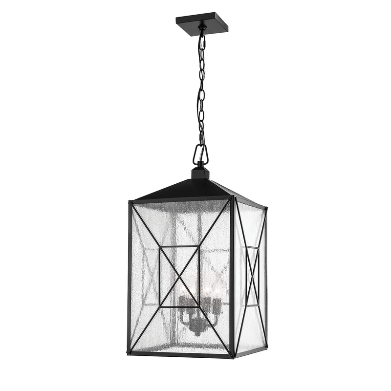 Millennium 2645-PBK Four Light Outdoor Hanging Lantern, Powder Coat Black Finish - LightingWellCo