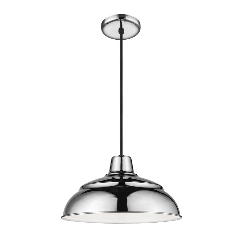 Millennium RWHC14-PN One Light Pendant, Polished Nickel Finish - LightingWellCo