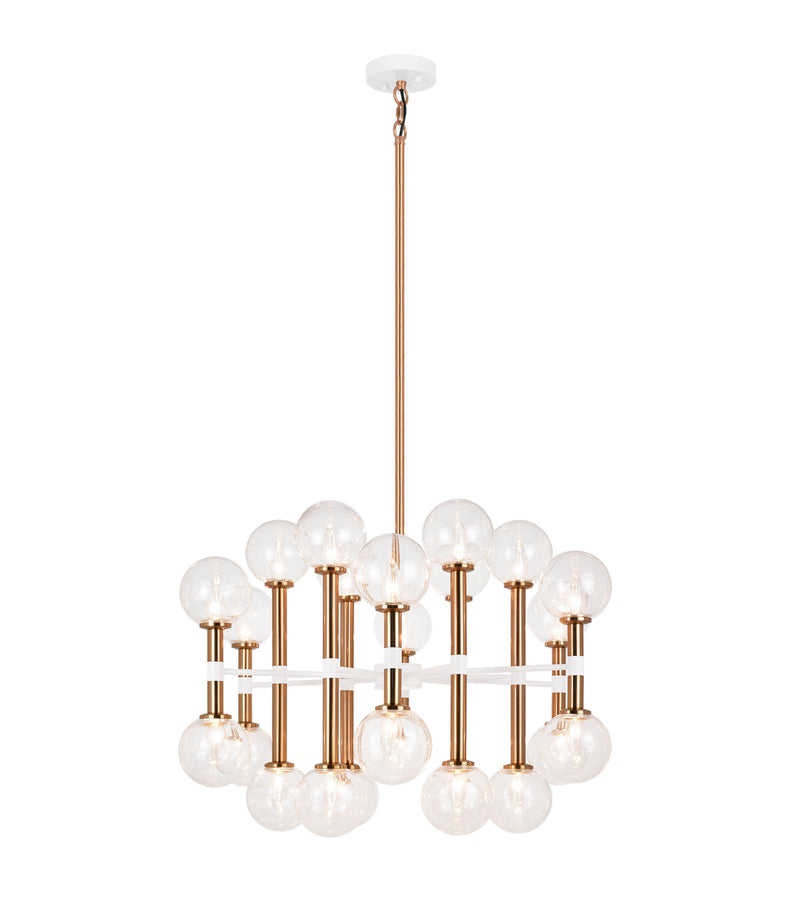 Matteo Lighting C75324AGCL 24 Light Chandelier, Aged Gold Brass Finish - LightingWellCo