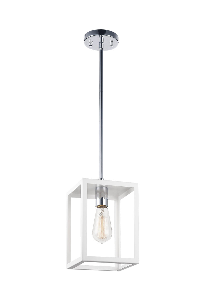 Matteo Lighting C76001WH One Light Pendant, White Finish - LightingWellCo