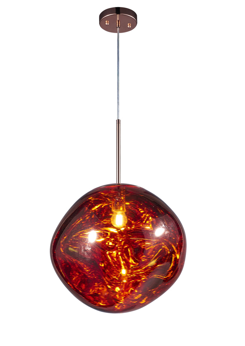 Matteo Lighting C76803CP One Light Pendant, Copper Finish - LightingWellCo