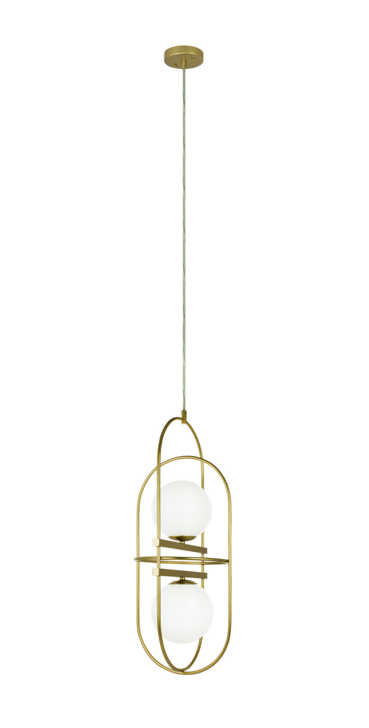 Matteo Lighting C76902GL Two Light Pendant, Gold Finish - LightingWellCo