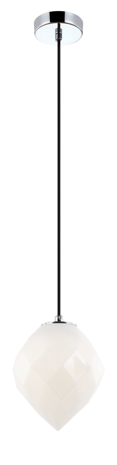 Matteo Lighting C78001OP One Light Pendant, White Finish - LightingWellCo