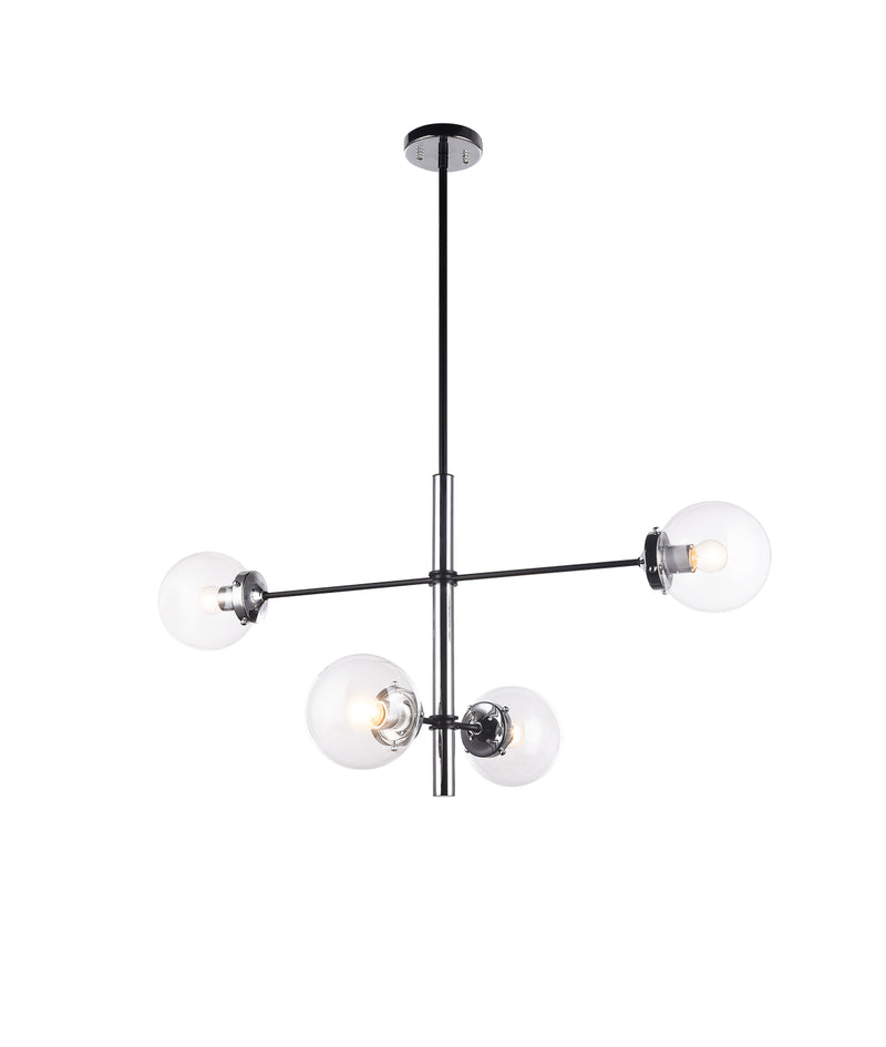 Matteo Lighting C78104CHCL Four Light Chandelier, Chrome Finish - LightingWellCo