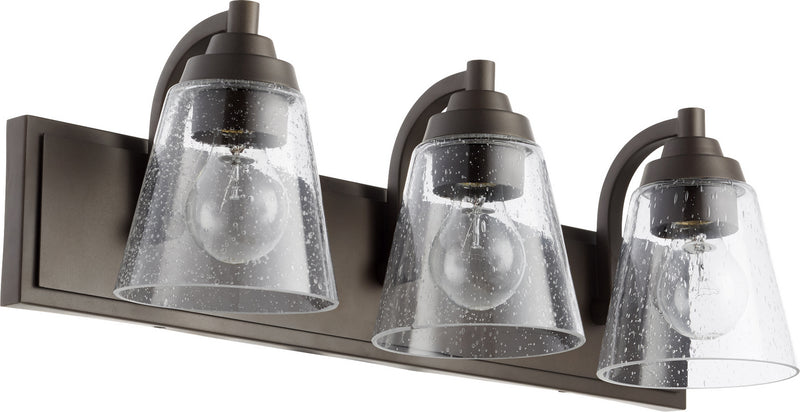 Quorum 518-3-86 Three Light Vanity, Oiled Bronze Finish - LightingWellCo