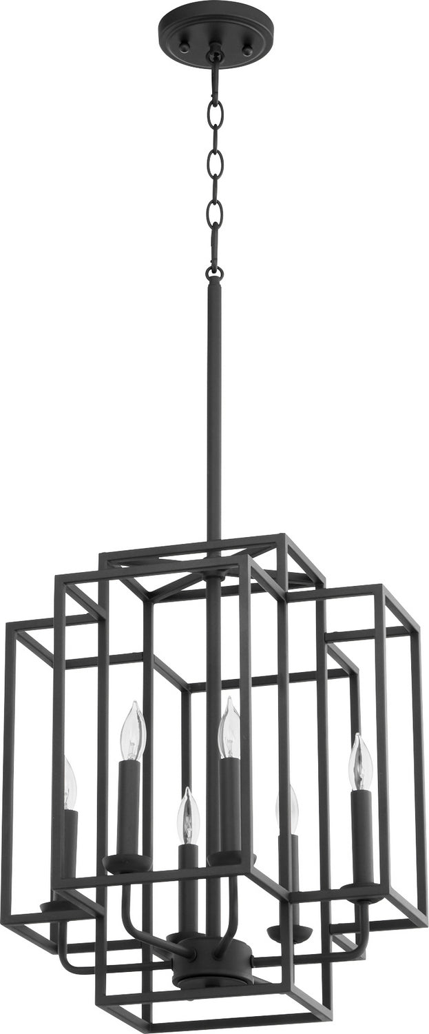 Quorum 6867-6-69 Six Light Pendant, Black Finish - LightingWellCo