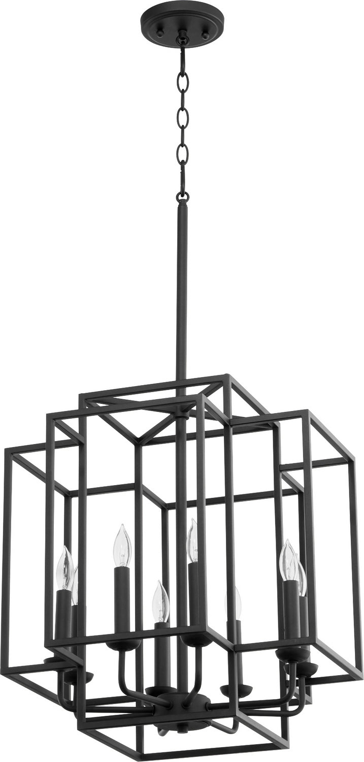 Quorum 6867-8-69 Eight Light Pendant, Black Finish - LightingWellCo