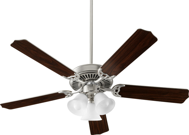 Quorum 7525-3065 52``Ceiling Fan, Satin Nickel Finish - LightingWellCo