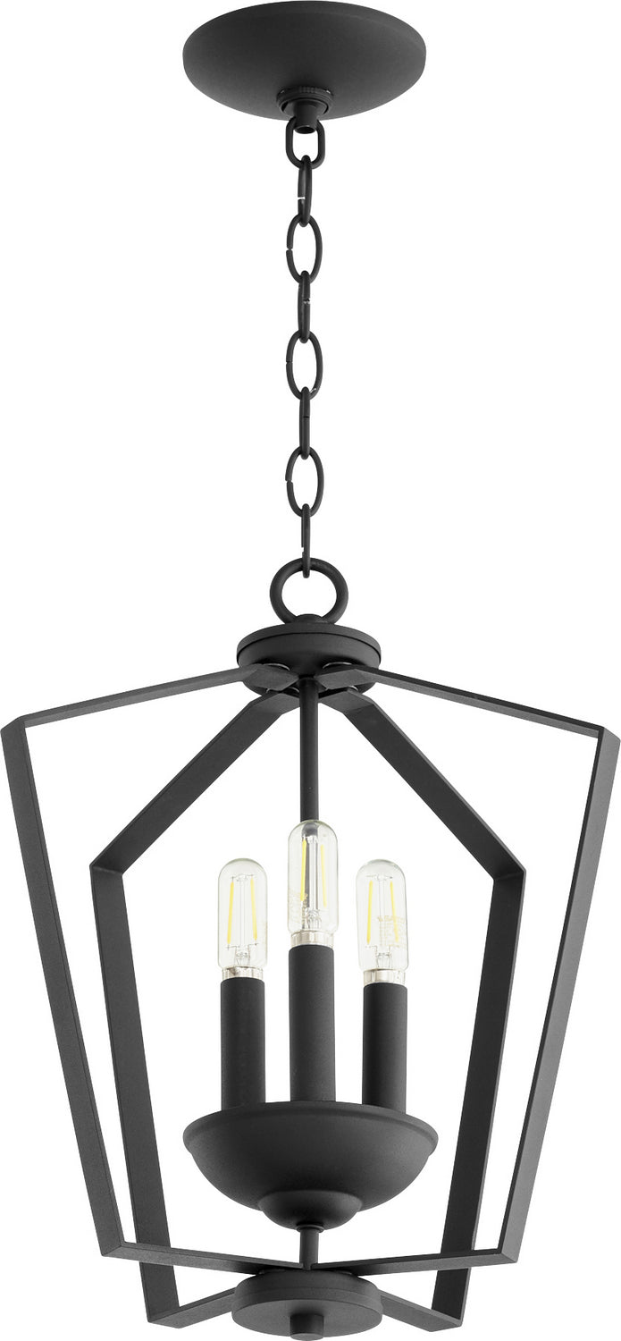 Quorum 894-3-69 Three Light Entry Pendant, Black Finish - LightingWellCo