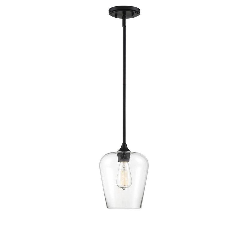 Savoy House Octave 7-4036-1-BK One Light Pendant, Black Finish - LightingWellCo