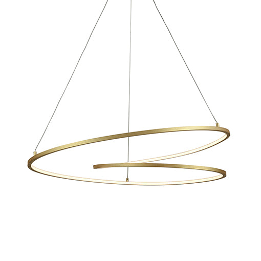 Kuzco Lighting Twist PD11132-AN LED Pendant, Antique Brass Finish - LightingWellCo