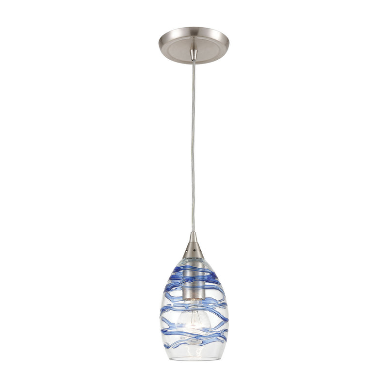 ELK Home 31742/1 One Light Mini Pendant, Satin Nickel Finish-LightingWellCo