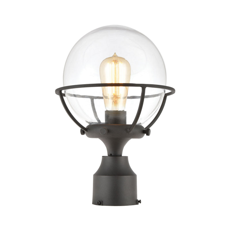 ELK Home 57293/1 One Light Outdoor Post Lantern, Charcoal Finish - At LightingWellCo