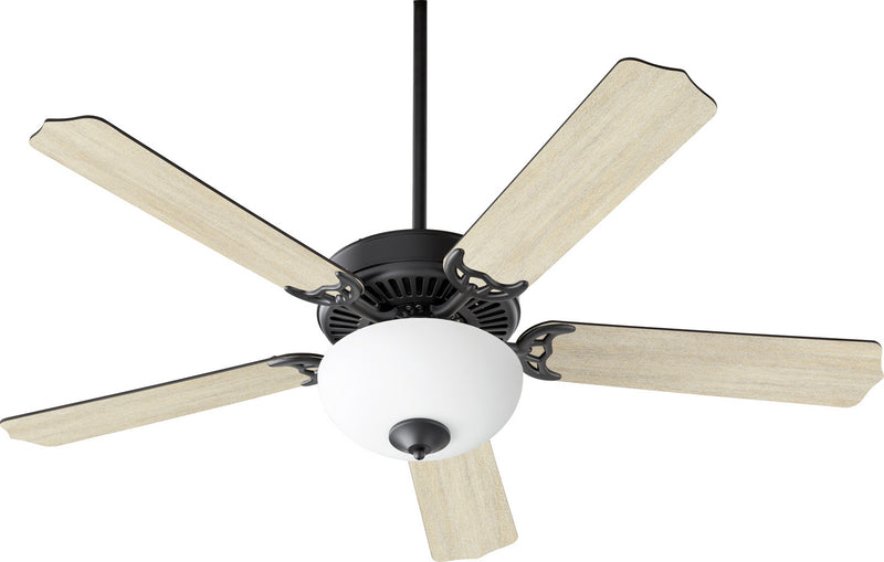 Quorum 7525-9059 52``Ceiling Fan, Matte Black Finish - LightingWellCo