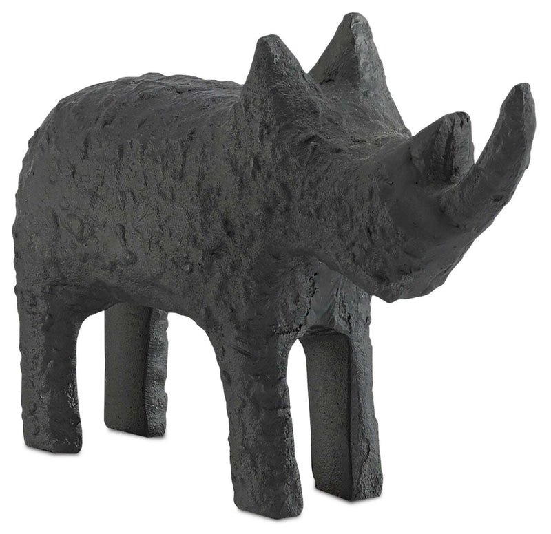 Currey and Company 1200-0064 Rhino, Textured Matte Black Finish - LightingWellCo