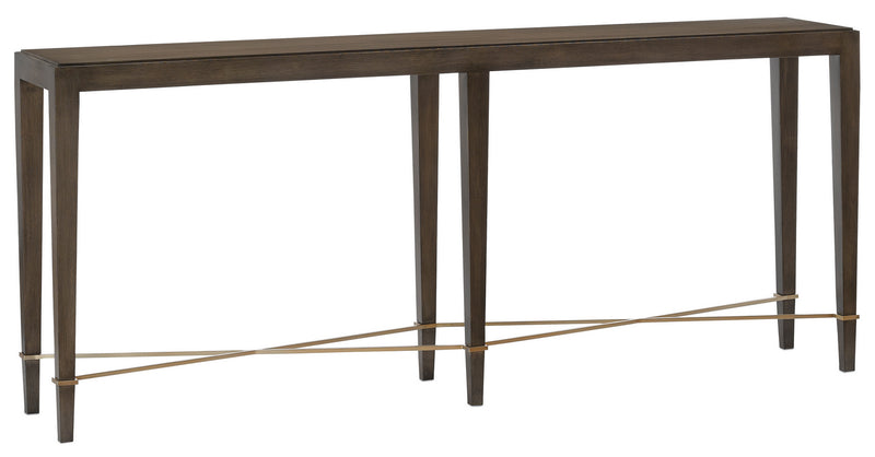 Currey and Company 3000-0116 Console Table, Chanterelle/Champagne Finish - LightingWellCo