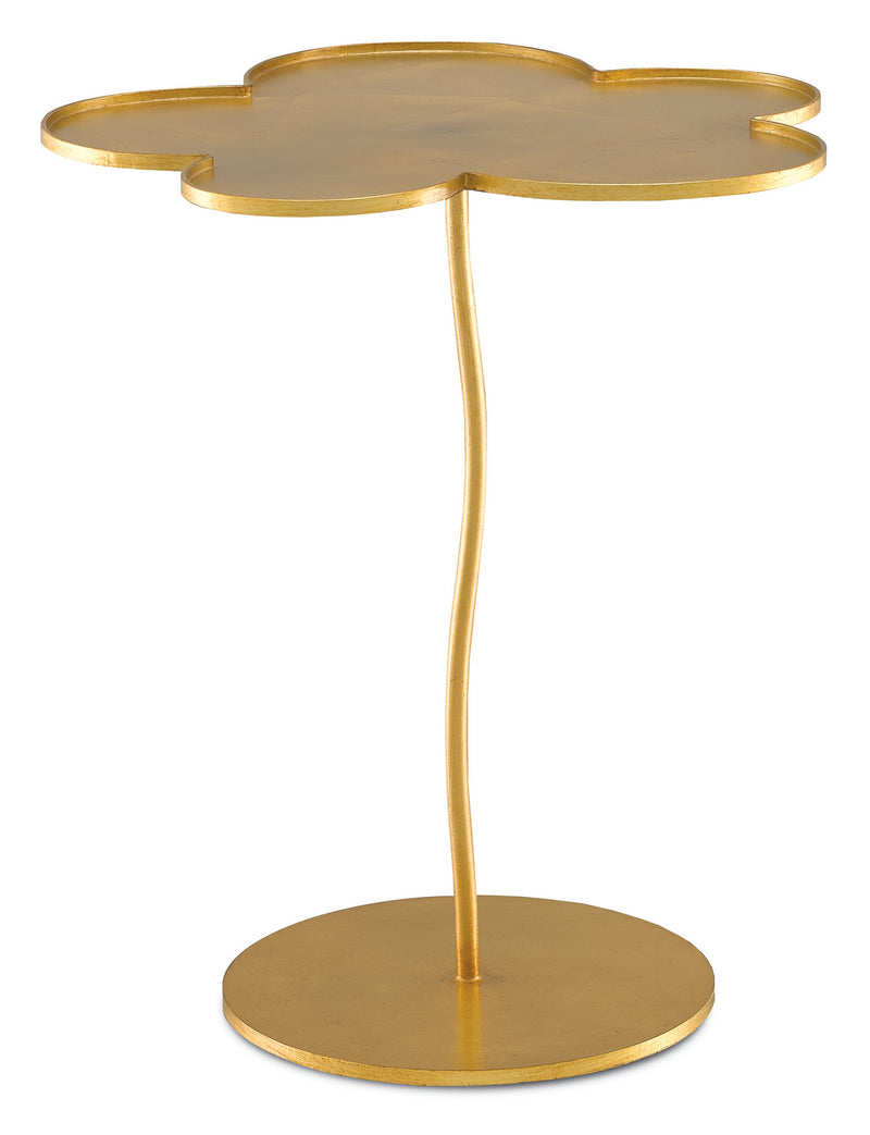 Currey and Company 4000-0069 Accent Table, Gold Leaf Finish - LightingWellCo