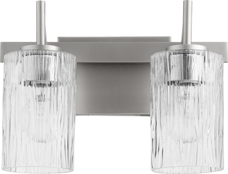 Quorum 520-2-65 Two Light Vanity, Satin Nickel Finish - LightingWellCo