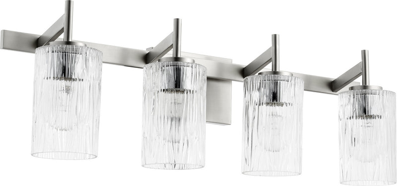 Quorum 520-4-65 Four Light Vanity, Satin Nickel Finish - LightingWellCo