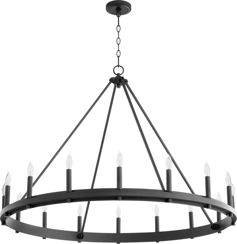 Quorum 611-16-69 16 Light Chandelier, Black Finish - LightingWellCo