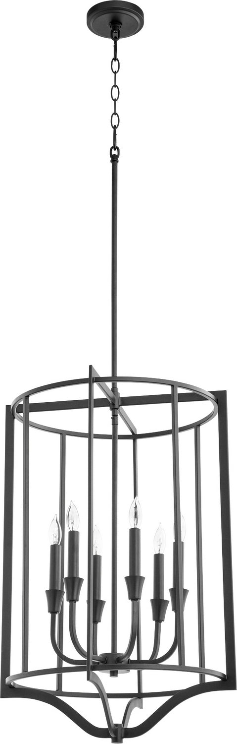 Quorum 6814-6-69 Six Light Pendant, Black Finish - LightingWellCo