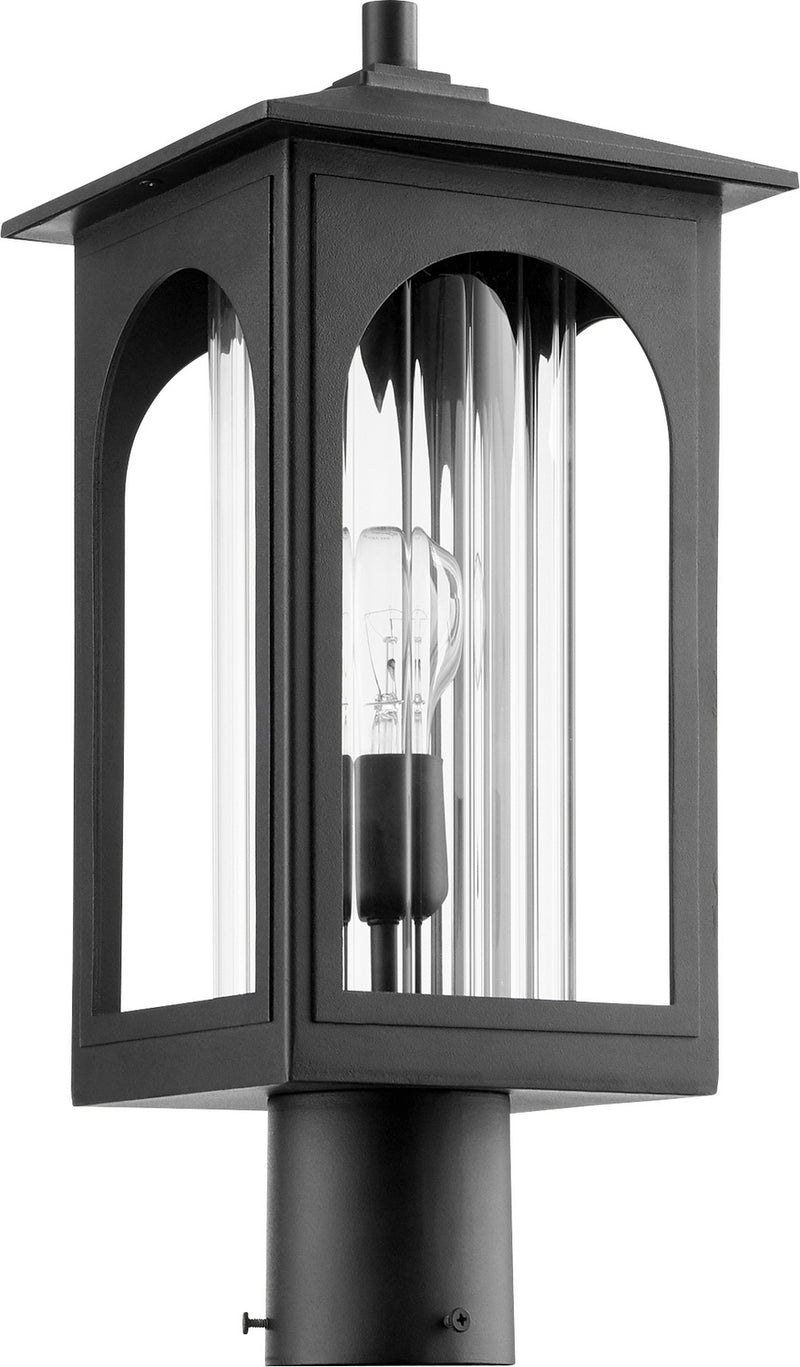 Quorum 705-8-69 One Light Post Mount, Black Finish - LightingWellCo