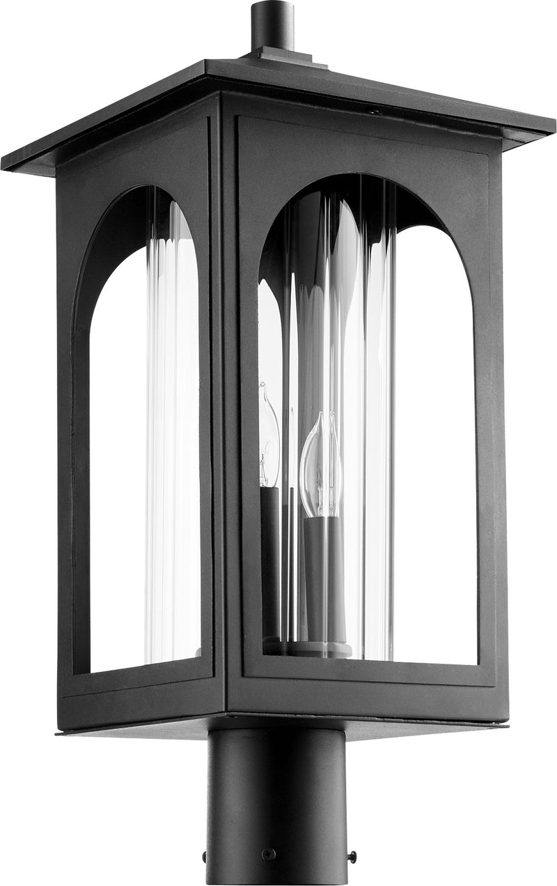 Quorum 705-9-69 Three Light Post Mount, Black Finish - LightingWellCo