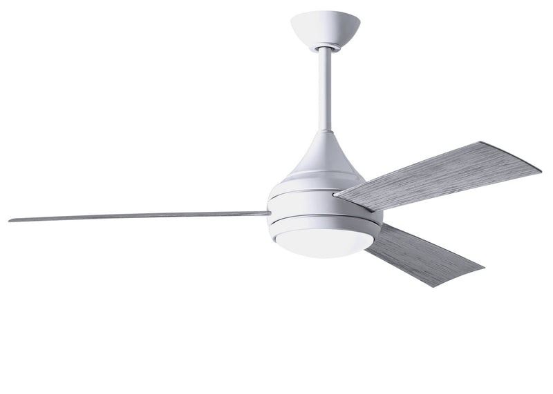 Matthews Fan Company Donaire DA-WH-BW Ceiling Fan, Gloss White Finish - LightingWellCo