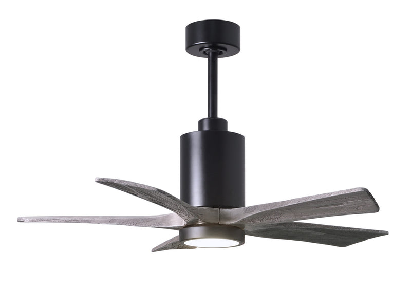 Matthews Fan Company Patricia PA5-BK-BW-42 42``Ceiling Fan, Matte Black Finish - LightingWellCo