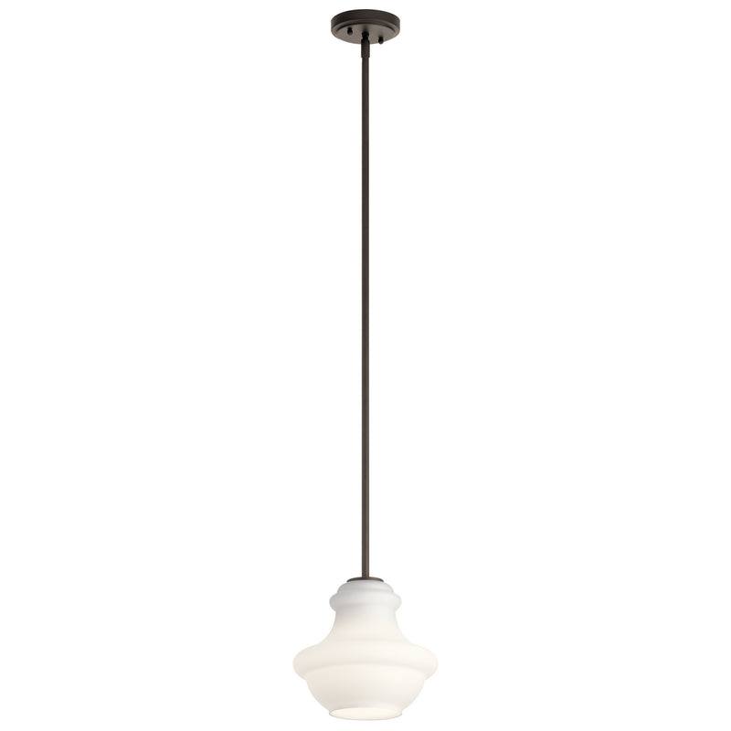 Kichler 42167OZWH One Light Mini Pendant, Olde Bronze Finish - LightingWellCo