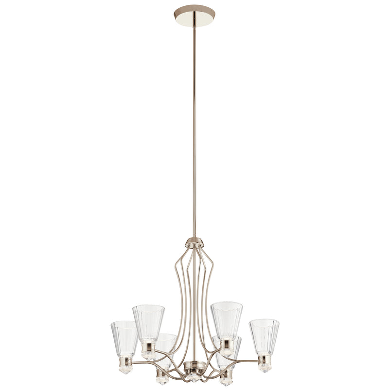 Kichler 44354PNLED LED Chandelier, Polished Nickel Finish - LightingWellCo