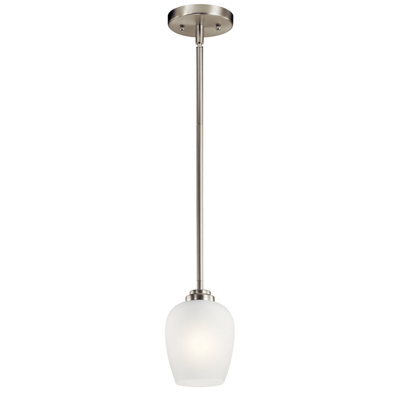 Kichler 44380NI One Light Mini Pendant, Brushed Nickel Finish - LightingWellCo