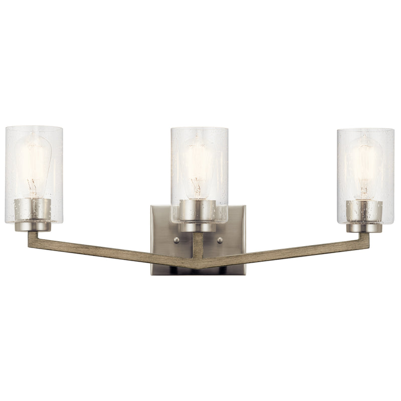 Kichler 45034DAG Three Light Bath, Distressed Antique Gray Finish - LightingWellCo