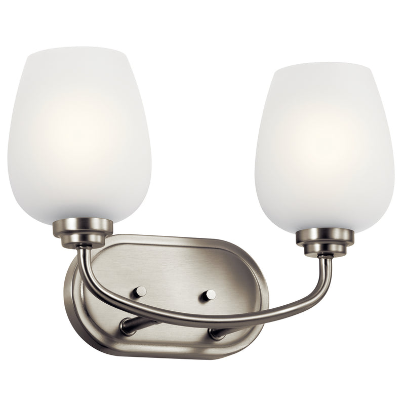 Kichler 45128NI Two Light Bath, Brushed Nickel Finish - LightingWellCo