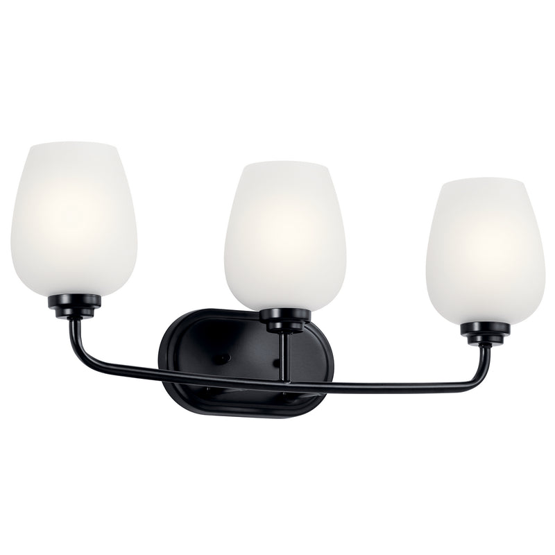 Kichler 45129BK Three Light Bath, Black Finish - LightingWellCo