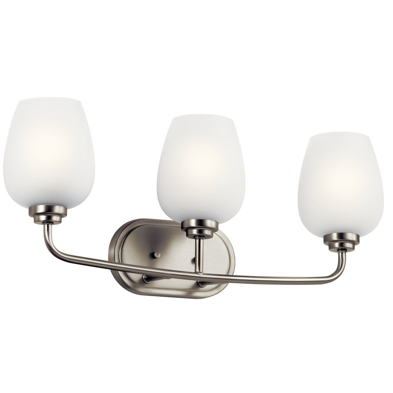 Kichler 45129NI Three Light Bath, Brushed Nickel Finish - LightingWellCo