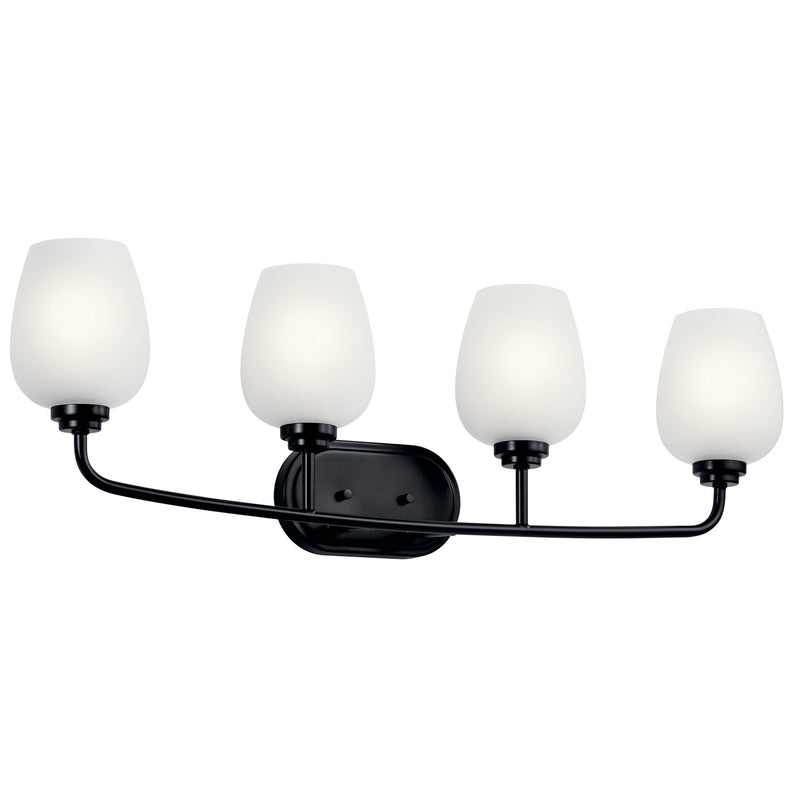 Kichler 45130BK Four Light Bath, Black Finish - LightingWellCo